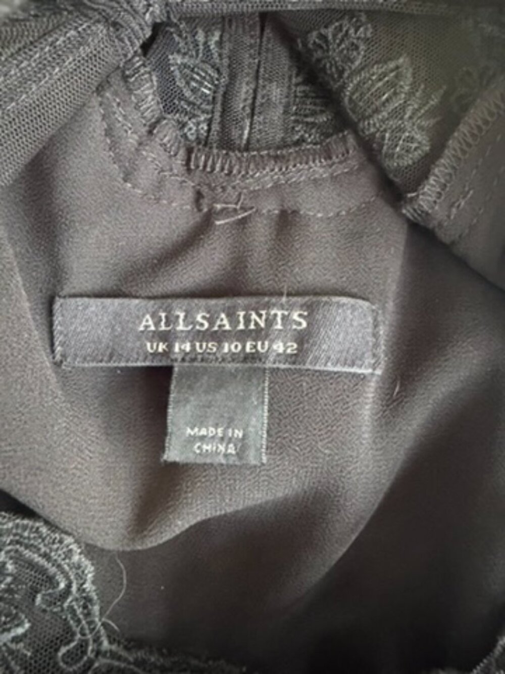 All Saints Azura Tulle Top - Picture 6 of 6